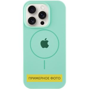 Чохол для iPhone 14 Plus Зелений Silicone Case Full Protective with MagSafe