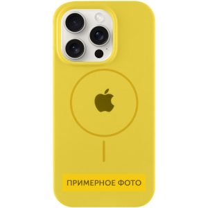 Чохол для iPhone 14 Plus Жовтий Silicone Case Full Protective with MagSafe