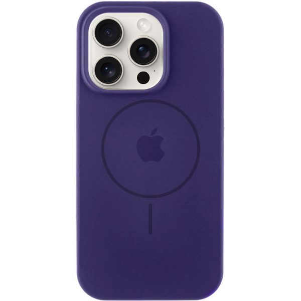 Чохол для iPhone 15 Pro Max Фіолетовий Silicone Case Full Protective with MagSafe
