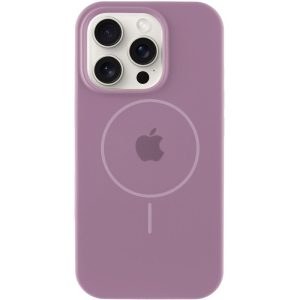 Чохол для iPhone 15 Pro Max Ліловий Silicone Case Full Protective with MagSafe