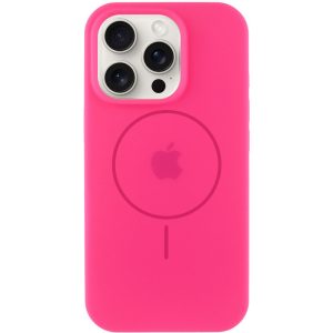 Чохол для iPhone 15 Pro Max Рожевий Silicone Case Full Protective with MagSafe