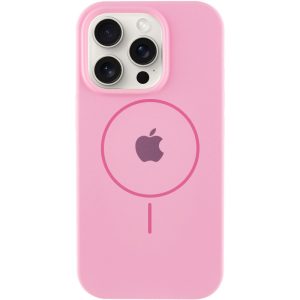 Чохол для iPhone 15 Pro Max Рожевий Silicone Case Full Protective with MagSafe
