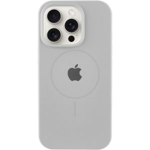Чохол для iPhone 15 Pro Max Сірий Silicone Case Full Protective with MagSafe