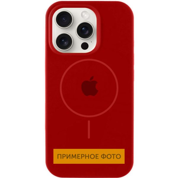 Чохол для iPhone 16 Plus Червоний Silicone Case Full Protective with MagSafe