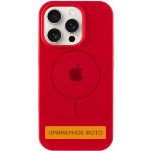 Чохол для iPhone 16 Plus Червоний Silicone Case Full Protective with MagSafe