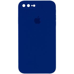 Чохол для iPhone 7 plus / 8 plus Синій Silicone Case Square Full Camera Protective