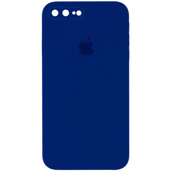 Чохол для iPhone 7 plus / 8 plus Синій Silicone Case Square Full Camera Protective