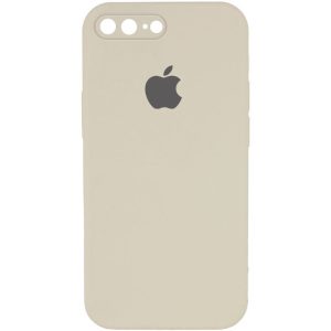 Чохол для iPhone 7 plus / 8 plus Бежевий Silicone Case Square Full Camera Protective