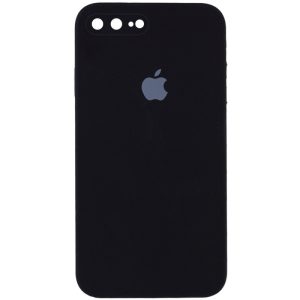 Чохол для iPhone 7 plus / 8 plus Чорний Silicone Case Square Full Camera Protective