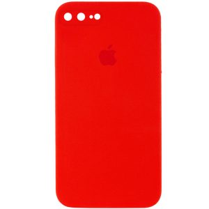 Чохол для iPhone 7 plus / 8 plus Червоний Silicone Case Square Full Camera Protective