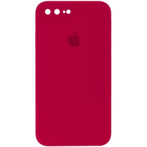 Чохол для iPhone 7 plus / 8 plus Червоний Silicone Case Square Full Camera Protective