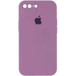 Чохол для iPhone 7 plus / 8 plus Ліловий Silicone Case Square Full Camera Protective