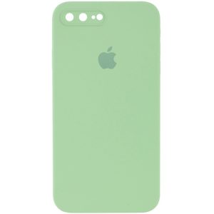 Чохол для iPhone 7 plus / 8 plus М'ятний Silicone Case Square Full Camera Protective