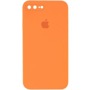 Чохол для iPhone 7 plus / 8 plus Помаранчевий Silicone Case Square Full Camera Protective