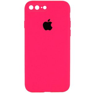 Чохол для iPhone 7 plus / 8 plus Рожевий Silicone Case Square Full Camera Protective