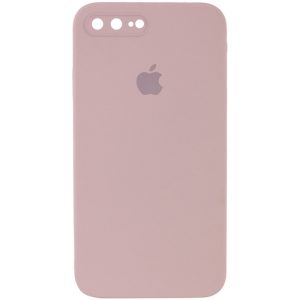 Чохол для iPhone 7 plus / 8 plus Рожевий Silicone Case Square Full Camera Protective