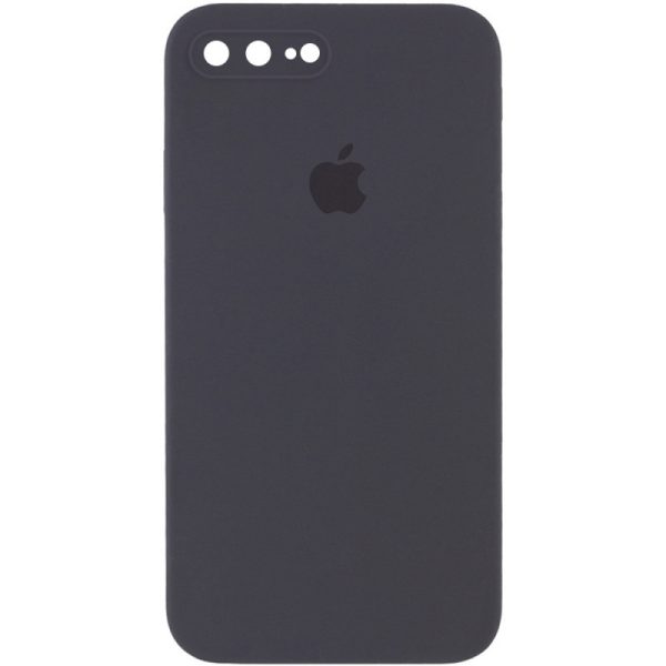 Чохол для iPhone 7 plus / 8 plus Сірий Silicone Case Square Full Camera Protective