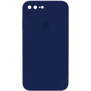 Чохол для iPhone 7 plus / 8 plus Синій Silicone Case Square Full Camera Protective