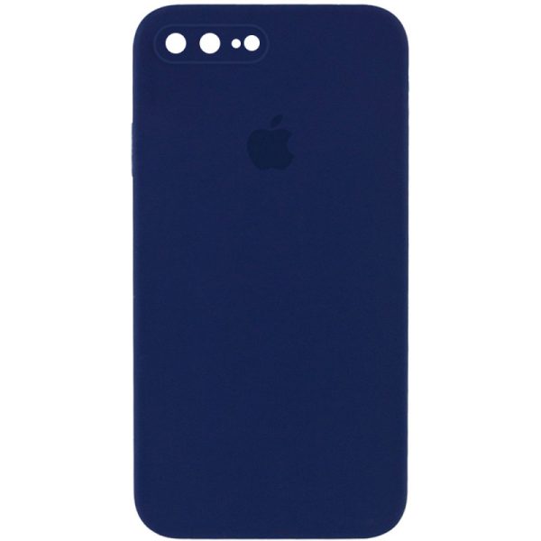 Чохол для iPhone 7 plus / 8 plus Синій Silicone Case Square Full Camera Protective
