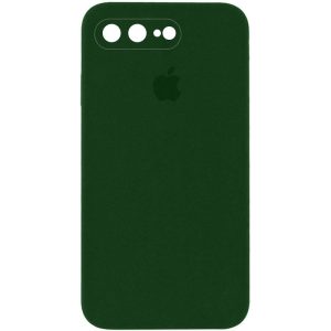 Чохол для iPhone 7 plus / 8 plus Зелений Silicone Case Square Full Camera Protective