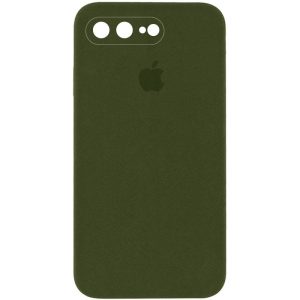 Чохол для iPhone 7 plus / 8 plus Зелений Silicone Case Square Full Camera Protective
