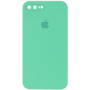 Чохол для iPhone 7 plus / 8 plus Зелений Silicone Case Square Full Camera Protective