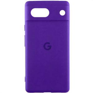 Чохол для Google Pixel 7a Фіолетовий Silicone Cover Lakshmi Full Camera with Logo