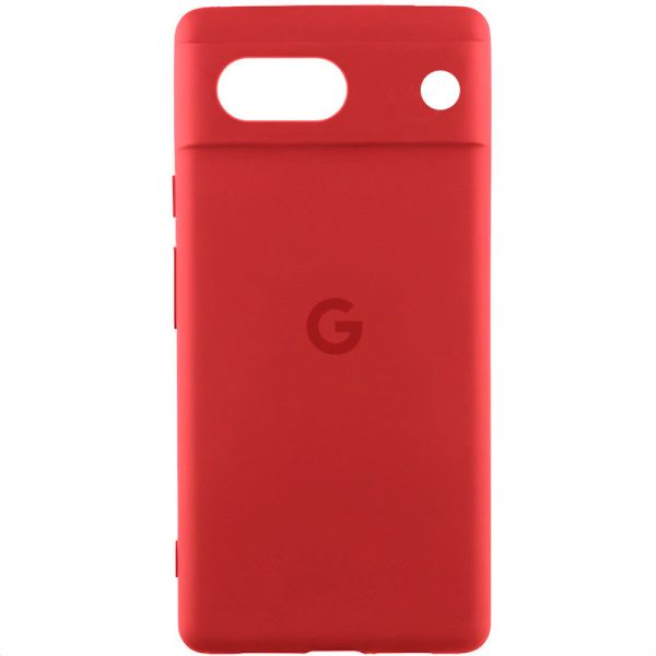 Чохол для Google Pixel 7a Червоний Silicone Cover Lakshmi Full Camera with Logo