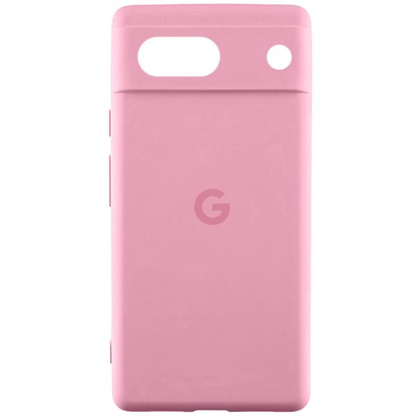 Чохол для Google Pixel 7a Рожевий Silicone Cover Lakshmi Full Camera with Logo