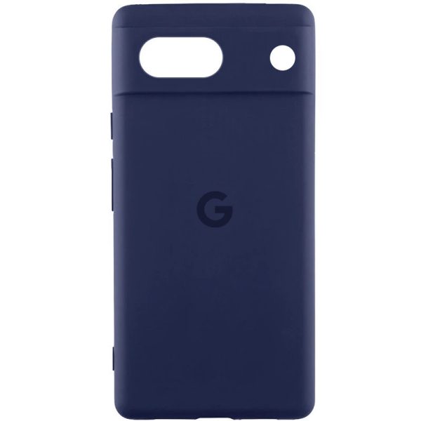 Чохол для Google Pixel 7a Синій Silicone Cover Lakshmi Full Camera with Logo