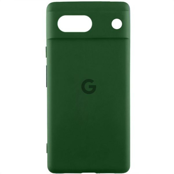 Чохол для Google Pixel 7a Зелений Silicone Cover Lakshmi Full Camera with Logo