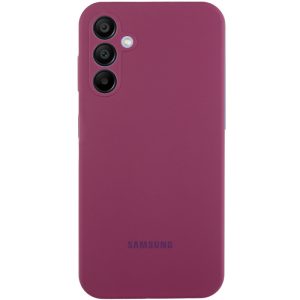 Чохол для Samsung Galaxy A36 Бордовий Silicone Cover Lakshmi Full Camera with Logo