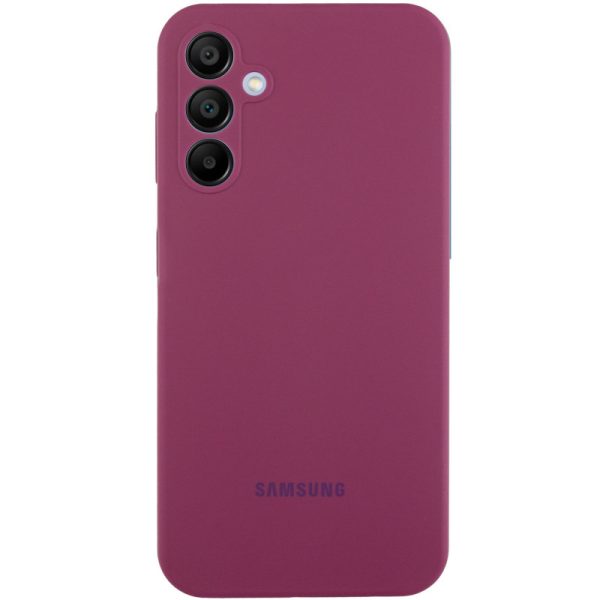 Чохол для Samsung Galaxy A36 Бордовий Silicone Cover Lakshmi Full Camera with Logo