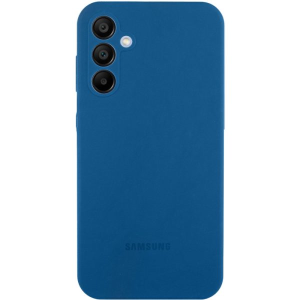 Чохол для Samsung Galaxy A36 Синій Silicone Cover Lakshmi Full Camera with Logo