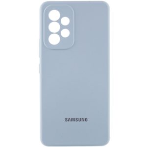 Чохол для Samsung Galaxy A53 5G Блакитний Silicone Cover Lakshmi Full Camera with Logo