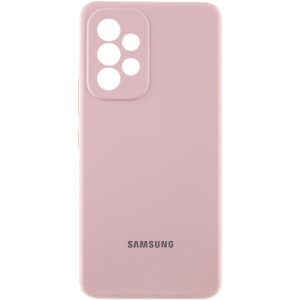 Чохол для Samsung Galaxy A53 5G Рожевий Silicone Cover Lakshmi Full Camera with Logo