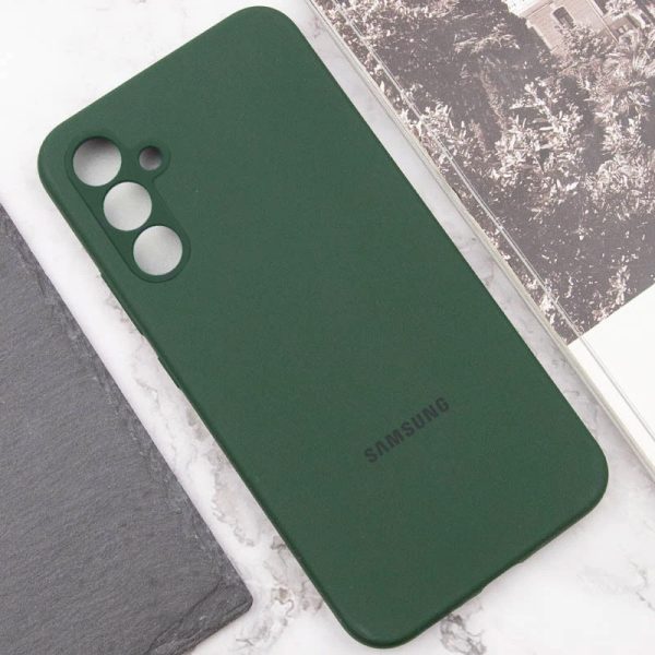 Чохол для Samsung Galaxy S23 FE Зелений Silicone Cover Lakshmi Full Camera with Logo - Зображення 5