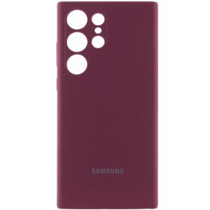 Чохол для Samsung Galaxy S25 Ultra Бордовий Silicone Cover Lakshmi Full Camera with Logo