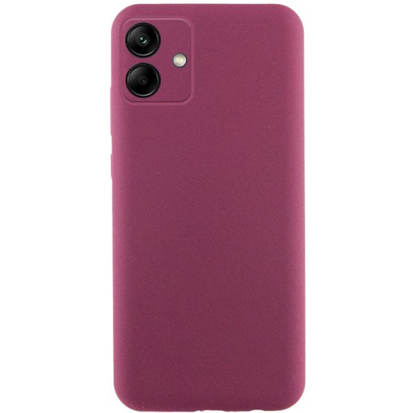 Чохол для Samsung Galaxy A06 Бордовий TPU GETMAN Liquid Silk Full Camera