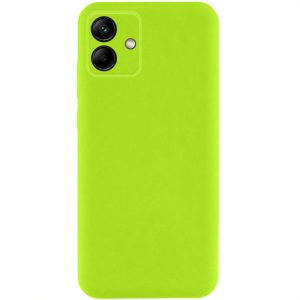 Чохол для Samsung Galaxy A06 Салатовий TPU GETMAN Liquid Silk Full Camera
