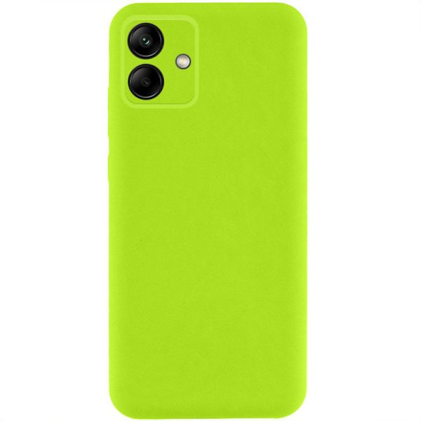 Чохол для Samsung Galaxy A06 Салатовий TPU GETMAN Liquid Silk Full Camera