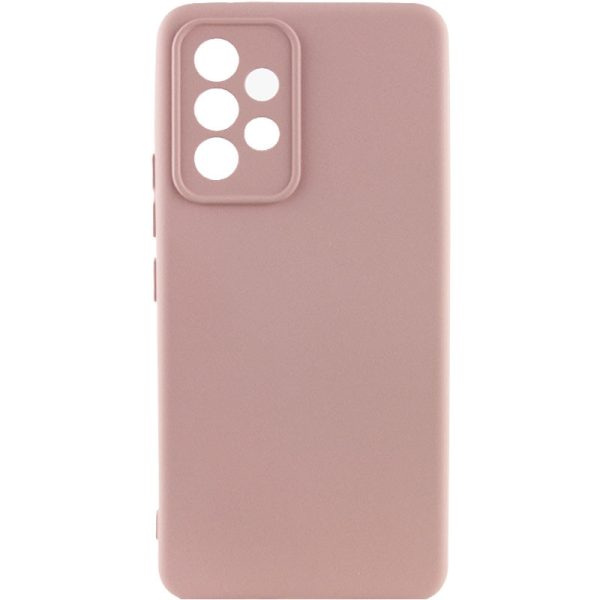 Чохол для Samsung Galaxy A53 5G Рожевий TPU GETMAN Liquid Silk Full Camera