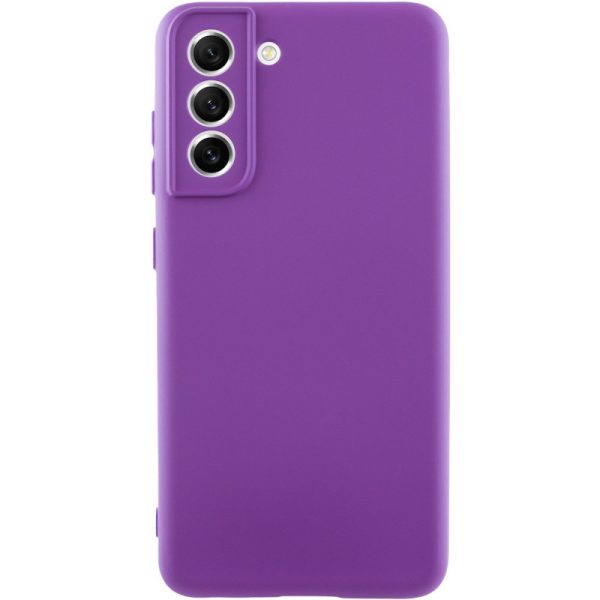 Чохол для Samsung Galaxy S21 FE Фіолетовий TPU GETMAN Liquid Silk Full Camera