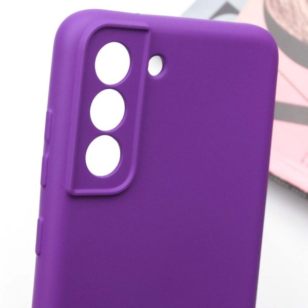 Чохол для Samsung Galaxy S21 FE Фіолетовий TPU GETMAN Liquid Silk Full Camera - Зображення 5