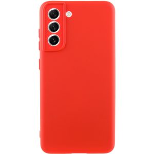 Чохол для Samsung Galaxy S21 FE Червоний TPU GETMAN Liquid Silk Full Camera