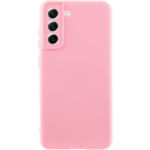 Чохол для Samsung Galaxy S21 FE Рожевий TPU GETMAN Liquid Silk Full Camera