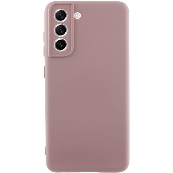 Чохол для Samsung Galaxy S21 Рожевий TPU GETMAN Liquid Silk Full Camera