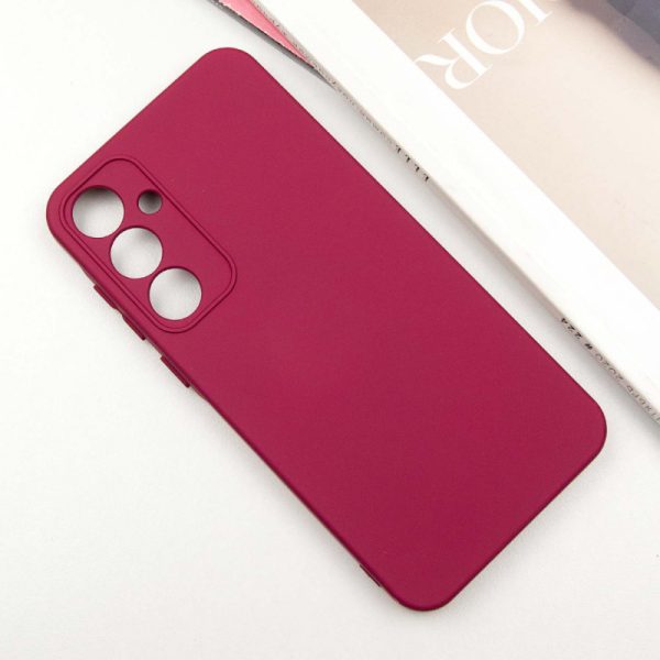 Чохол для Samsung Galaxy S24 FE Бордовий TPU GETMAN Liquid Silk Full Camera - Зображення 2