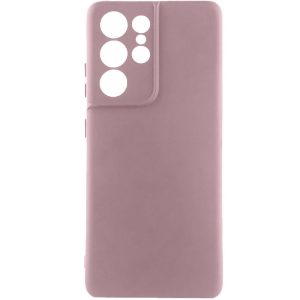Чохол для Samsung Galaxy S21 Ultra Рожевий TPU GETMAN Liquid Silk Full Camera