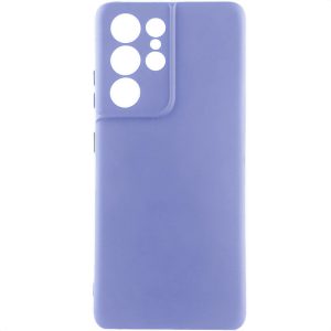 Чохол для Samsung Galaxy S21 Ultra Фіолетовий TPU GETMAN Liquid Silk Full Camera